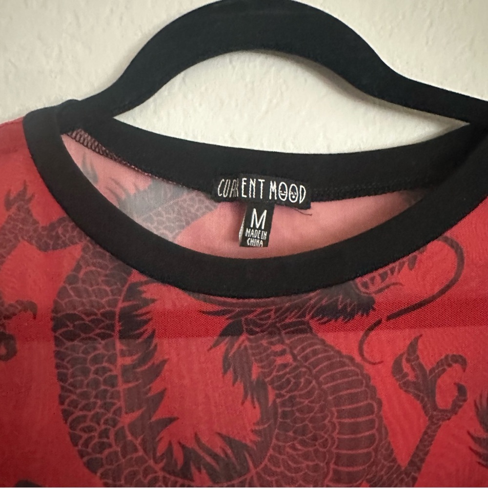 Current Mood Red Dragon Print Blouse - Picture 3 of 4